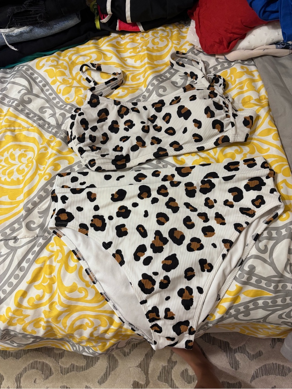 Target White Leopard Print Two-Piece Bikini
